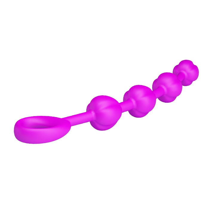 Pretty Love Silicone Rippled Anal Beads