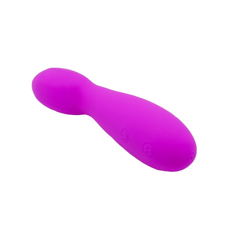 Top view of the Pretty Love Arvin purple vibrator on a white background
