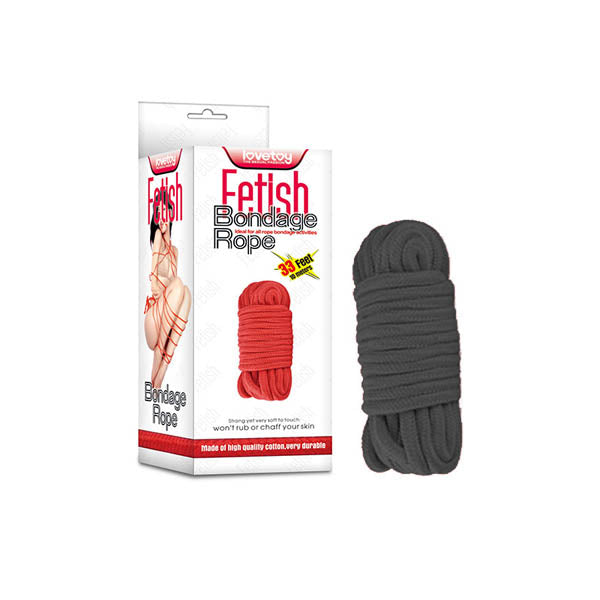 Fetish Bondage Rope - Black - 10 m Length