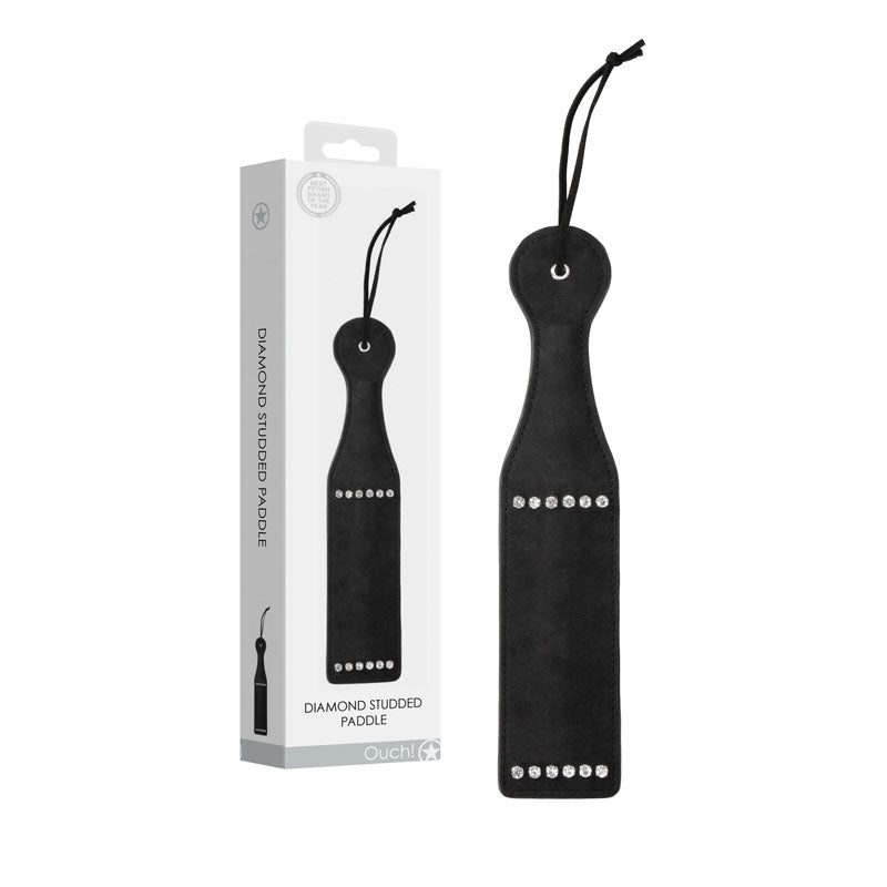 OUCH! Diamond Studded Paddle - Black Paddle