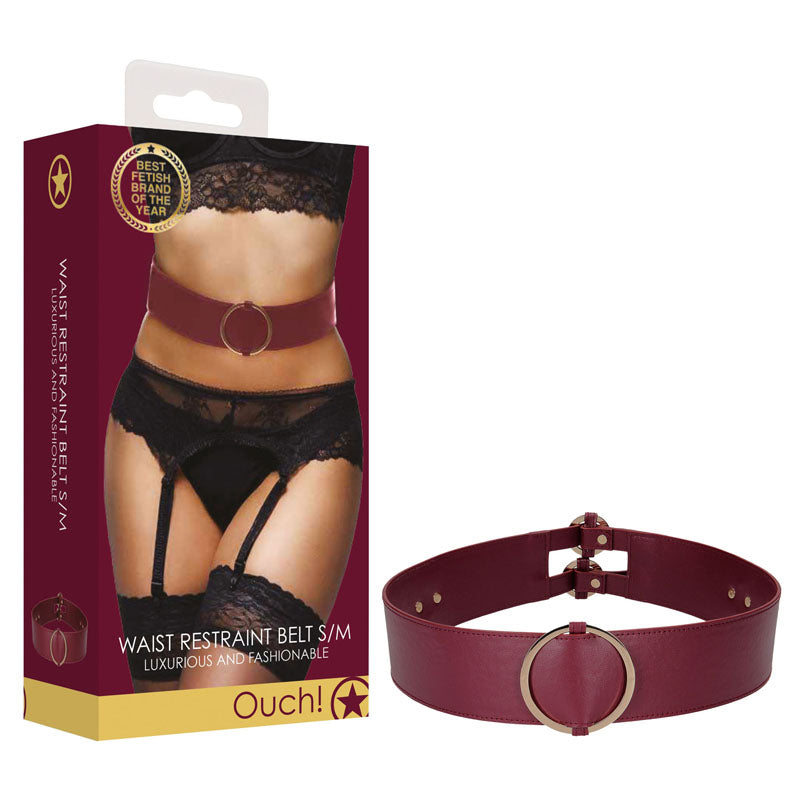 OUCH! Halo - Waist Belt S/M - Burgundy Waist Belt - S/M Size