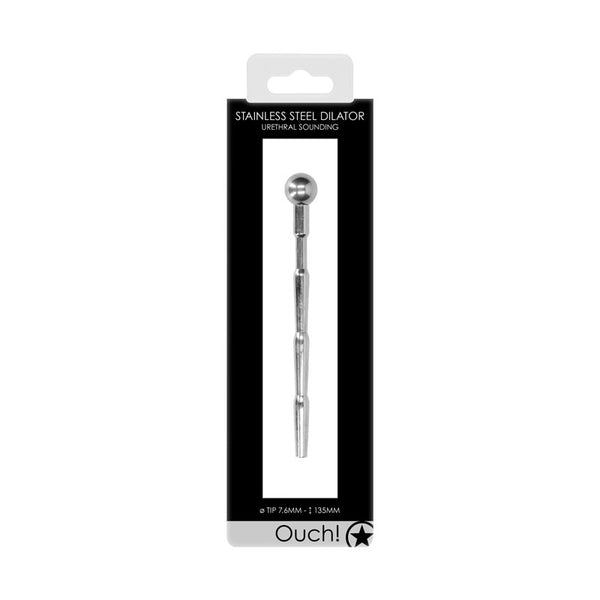 OUCH! Urethral Sounding - Metal Dilator - Stainless Steel 13.5 cm Urethral Sound