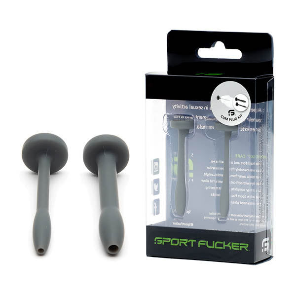 Sport Fucker Cum Plug Kit - Grey Silicone Urethral Sound