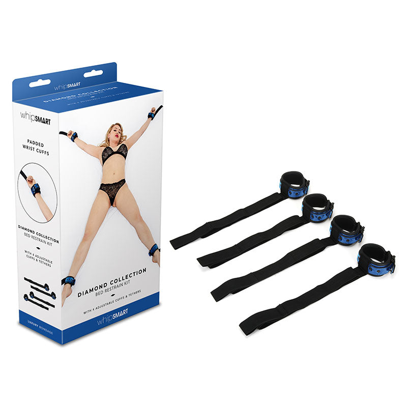 WhipSmart Diamond Bed Ties - Blue Restraints